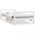 Miniatyrbilde 1 av 9: vidaXL Sengeramme uten madrass hvit 90x190 cm heltre furu