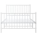 Miniatyrbilde 5 av 9: vidaXL Sengeramme i metall med hode- og fotgavl hvit 100x200 cm