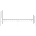 Miniatyrbilde 6 av 9: vidaXL Sengeramme i metall med hode- og fotgavl hvit 100x200 cm