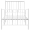 Miniatyrbilde 4 av 9: vidaXL Sengeramme i metall med hode- og fotgavl hvit 80x200 cm