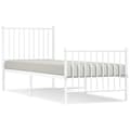 Miniatyrbilde 9 av 9: vidaXL Sengeramme i metall med hode- og fotgavl hvit 80x200 cm