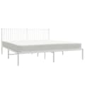 Miniatyrbilde 3 av 9: vidaXL Sengeramme i metall med sengegavl hvit 180x200 cm