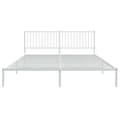 Miniatyrbilde 5 av 9: vidaXL Sengeramme i metall med sengegavl hvit 180x200 cm