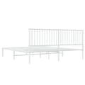Miniatyrbilde 7 av 9: vidaXL Sengeramme i metall med sengegavl hvit 180x200 cm
