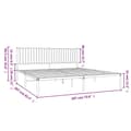 Miniatyrbilde 9 av 9: vidaXL Sengeramme i metall med sengegavl hvit 180x200 cm