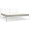 Miniatyrbilde 1 av 9: vidaXL Sengeramme i metall med sengegavl hvit 180x200 cm