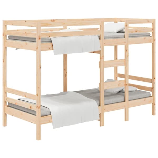 vidaXL køjeseng 75x190 cm massivt fyrretræ