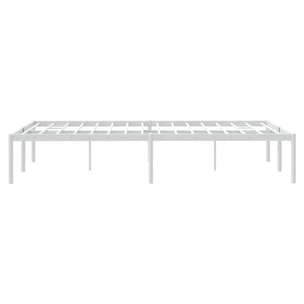 vidaXL Sängram metall vit 120x190 cm