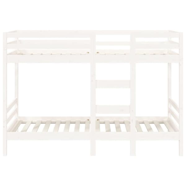 vidaXL køjeseng 75x190 cm massivt fyrretræ hvid