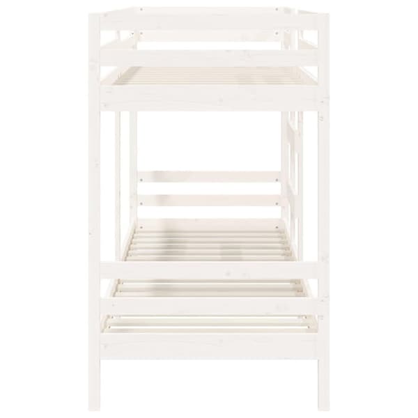 vidaXL køjeseng 75x190 cm massivt fyrretræ hvid
