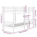 Miniatyrbillede 7 af 9: vidaXL køjeseng 80x200 cm massivt fyrretræ hvid