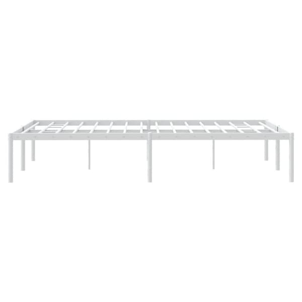 vidaXL Sengeramme i metall hvit 120x200 cm