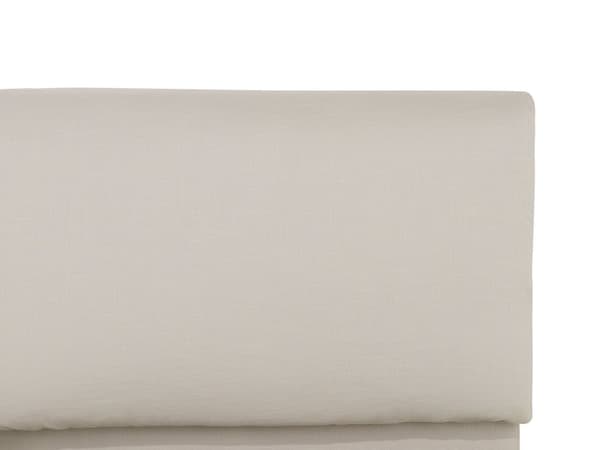Seng Beige Polyester 160 x 200 cm Vandseng Moderne Blød Polstret Dobbeltseng Polstret Sengegavl Soveværelse Inspiration Kvalitetsseng