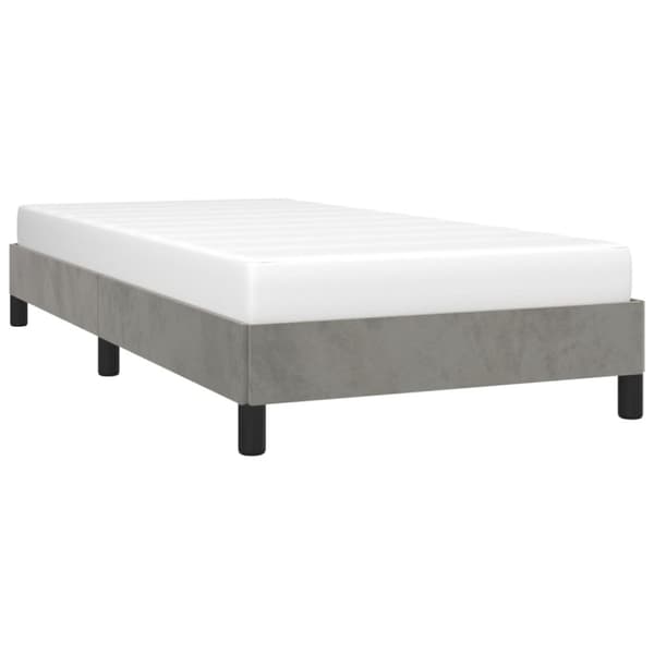 vidaXL sengeramme 80x200 cm fløjl lysegrå