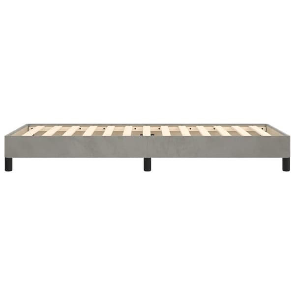 vidaXL sengeramme 80x200 cm fløjl lysegrå
