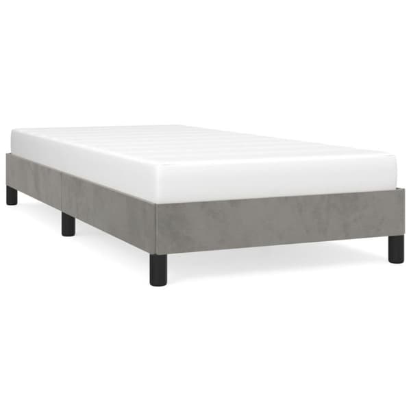 vidaXL sengeramme 80x200 cm fløjl lysegrå