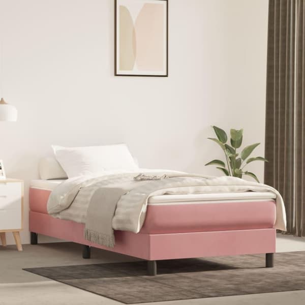 vidaXL sengeramme 80x200 cm fløjl pink