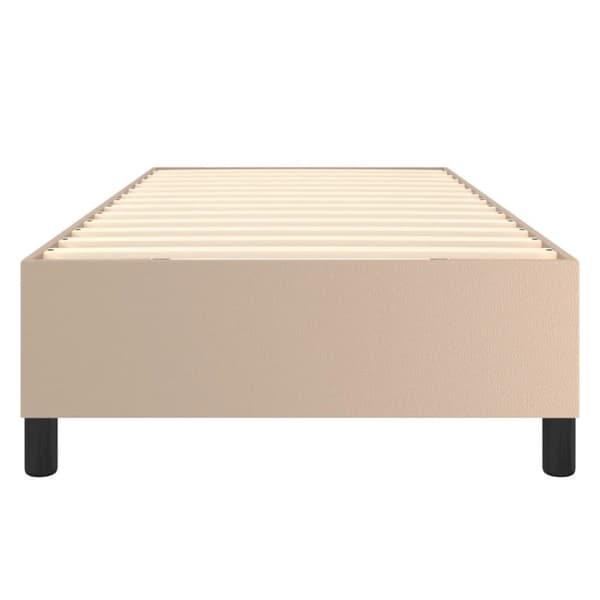 vidaXL sengeramme til kontinentalseng 100x200 cm kunstlæder cappuccino