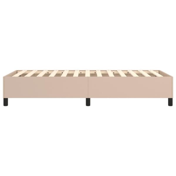 vidaXL sengeramme til kontinentalseng 100x200 cm kunstlæder cappuccino