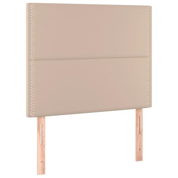vidaXL kontinentalseng 90x200 cm kunstlæder cappuccinofarvet