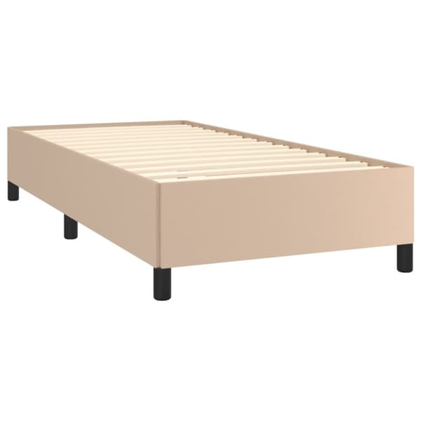 vidaXL sengeramme 90x200 cm kunstlæder cappuccinofarvet