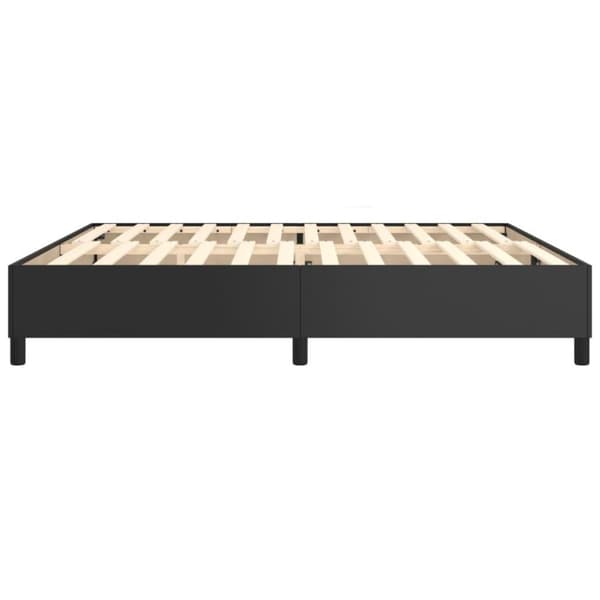 vidaXL sengeramme 200x200 cm kunstlæder sort