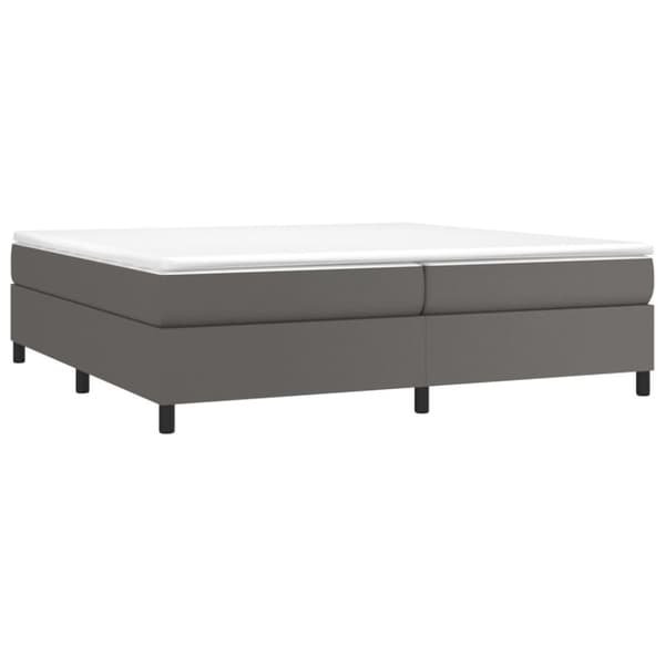 vidaXL sengeramme 200x200 cm kunstlæder grå