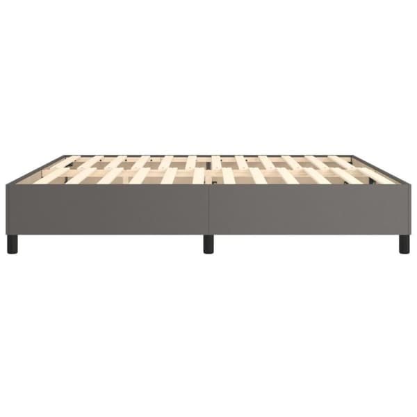 vidaXL sengeramme 200x200 cm kunstlæder grå
