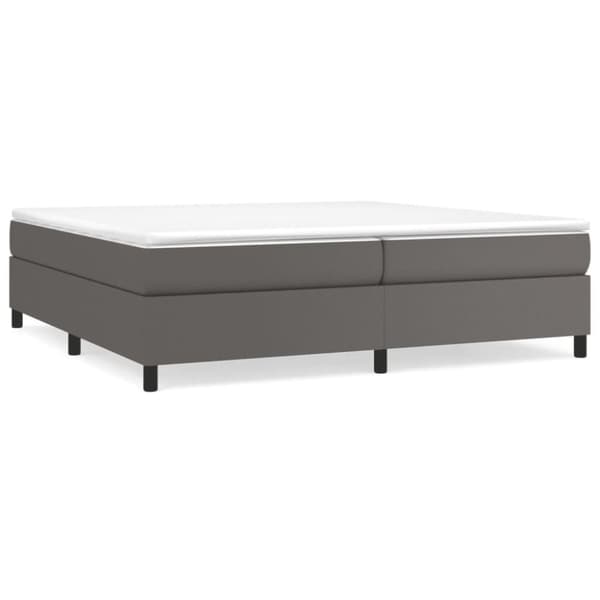 vidaXL sengeramme 200x200 cm kunstlæder grå