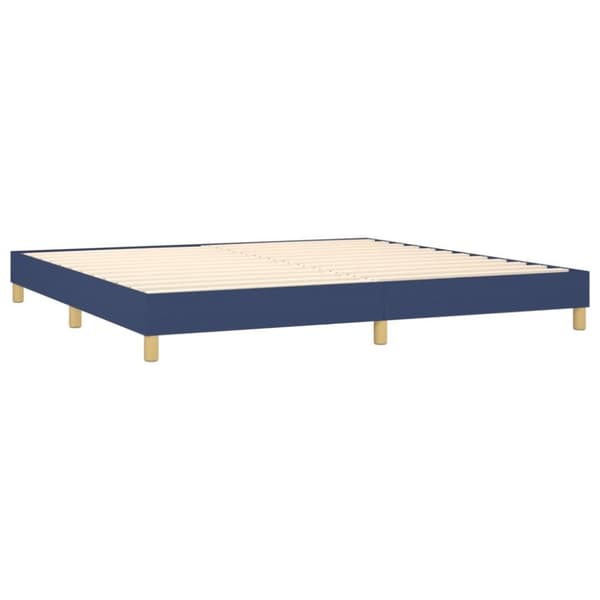 vidaXL kontinentalseng med madras 200x200 cm stof blå