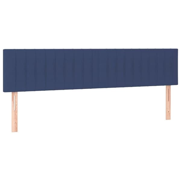 vidaXL kontinentalseng med madras 200x200 cm stof blå