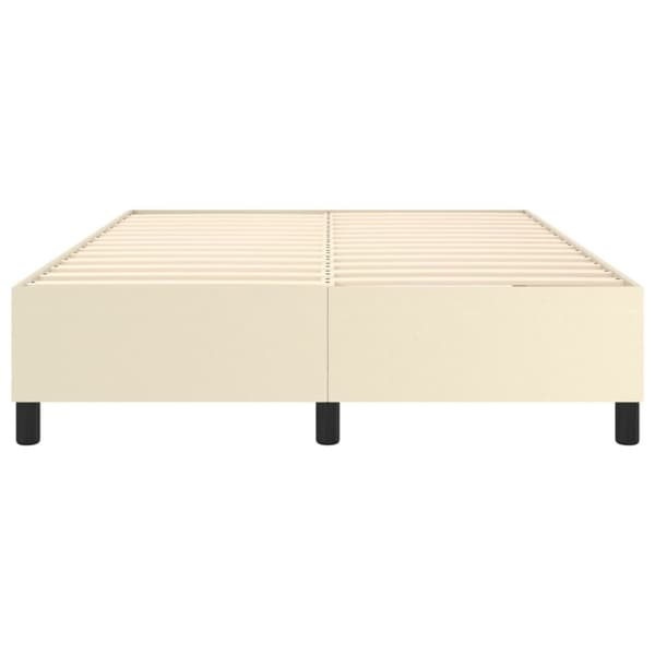 vidaXL sengeramme til kontinentalseng 140x200cm kunstlæder cremefarvet