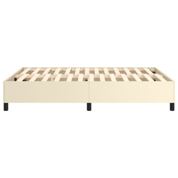 vidaXL sengeramme til kontinentalseng 140x200cm kunstlæder cremefarvet