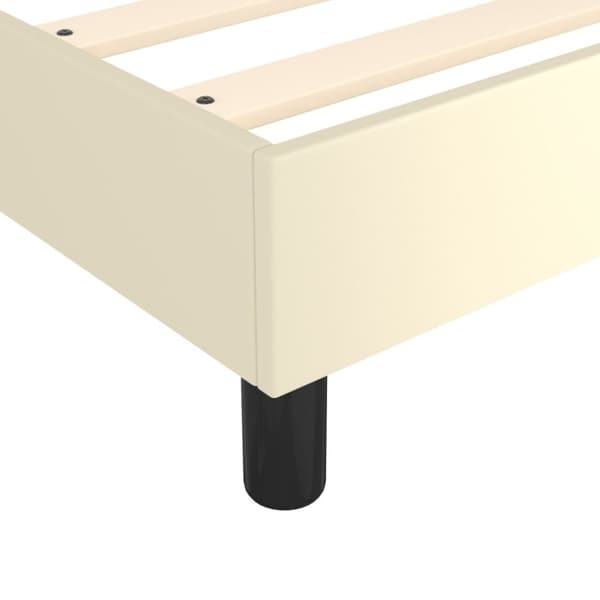 vidaXL sengeramme til kontinentalseng 140x200cm kunstlæder cremefarvet