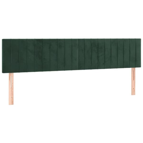 vidaXL kontinentalseng med madras 200x200 cm fløjl mørkegrøn