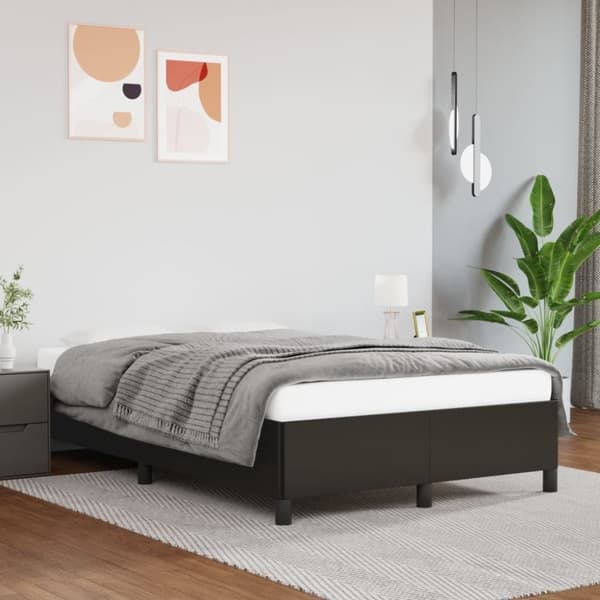 vidaXL sengeramme 120x200 cm kunstlæder sort