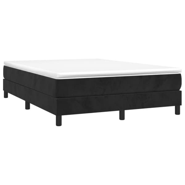 vidaXL sengeramme til kontinentalseng 140x190 cm fløjl sort