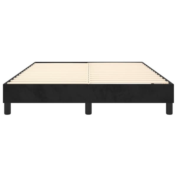vidaXL sengeramme til kontinentalseng 140x190 cm fløjl sort
