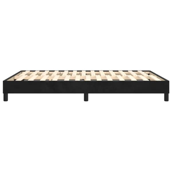 vidaXL sengeramme til kontinentalseng 140x190 cm fløjl sort