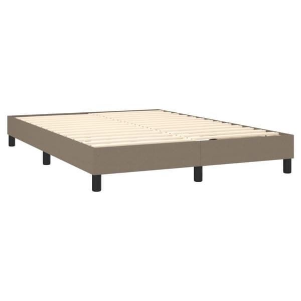 vidaXL sengeramme 140x190 cm stof gråbrun