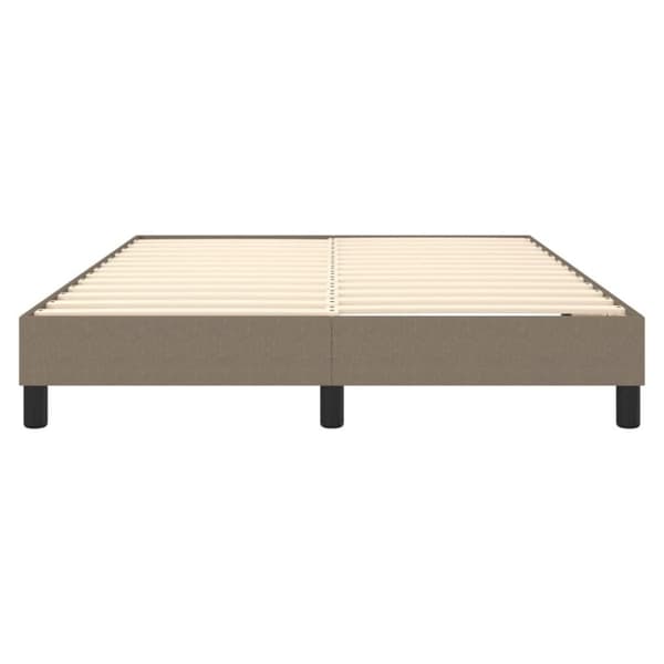 vidaXL sengeramme 140x190 cm stof gråbrun