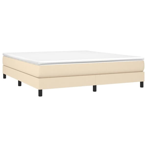vidaXL sengeramme 180x200 cm stof cremefarvet