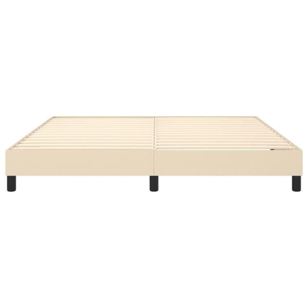 vidaXL sengeramme 180x200 cm stof cremefarvet