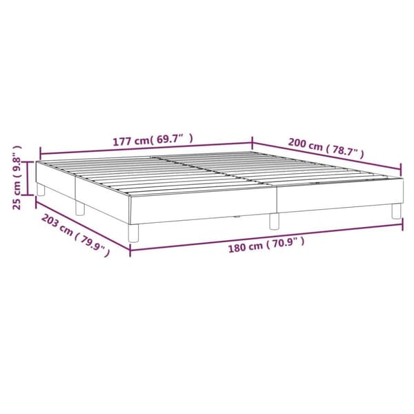 vidaXL sengeramme 180x200 cm stof cremefarvet
