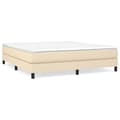 Miniatyrbillede 1 af 9: vidaXL sengeramme 180x200 cm stof cremefarvet
