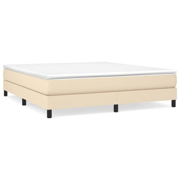 vidaXL sengeramme 180x200 cm stof cremefarvet