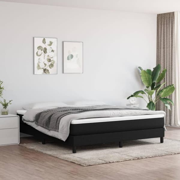 vidaXL sengeramme 180x200 cm stof sort