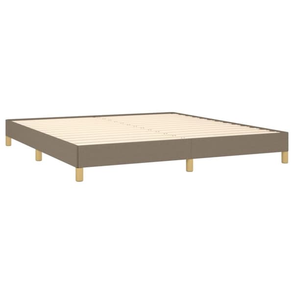 vidaXL sengeramme 180x200 cm stof gråbrun