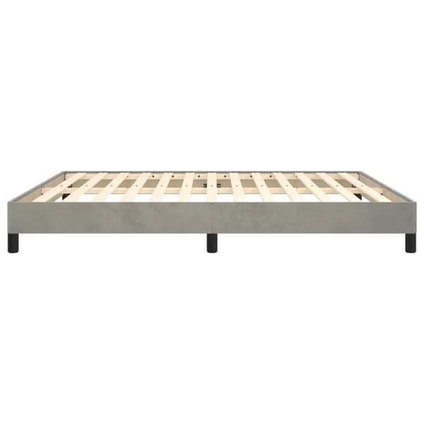 vidaXL sengeramme 180x200 cm fløjl lysegrå