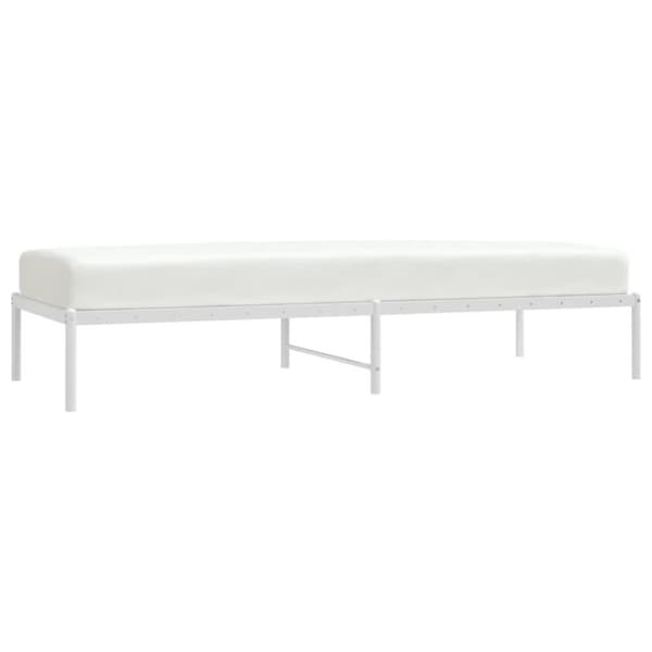 vidaXL Sengeramme i metall hvit 80x200 cm